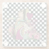 不思議の国の女王のアリス ガラスコースター (裏面)