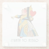 不思議の国の女王のハート ガラスコースター (裏面)