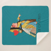 不思議の国の女王のハート シェルパブランケット (正面(横))