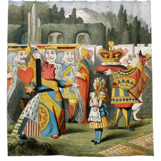 不思議の国の女王のハート シャワーカーテン (正面)