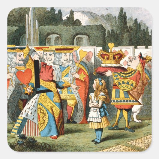 不思議の国の女王のハート スクエアシール (正面)