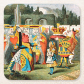 不思議の国の女王のハート スクエアペーパーコースター (正面)