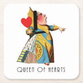 不思議の国の女王のハート スクエアペーパーコースター (正面)