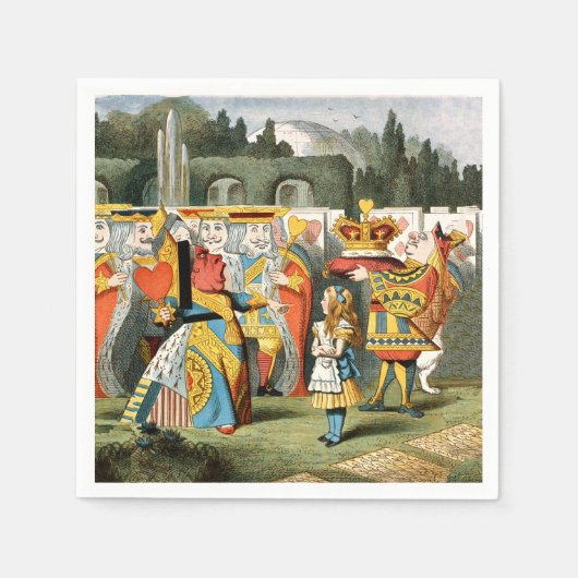 不思議の国の女王のハート スタンダードカクテルナプキン (正面)