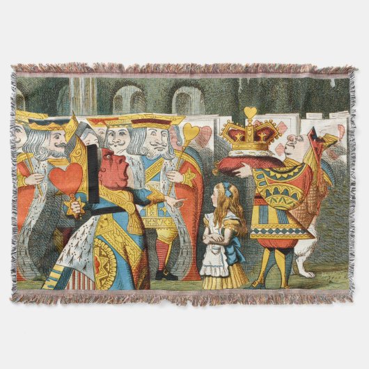 不思議の国の女王のハート スローブランケット (正面)