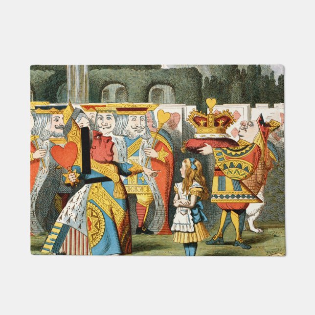 不思議の国の女王のハート ドアマット (正面)