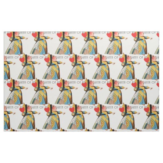 不思議の国の女王のハート ファブリック (ファットクウォーター)