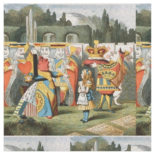 不思議の国の女王のハート ファブリック (クローズアップ)