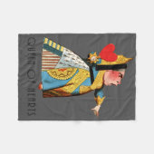 不思議の国の女王のハート フリースブランケット (正面(横))