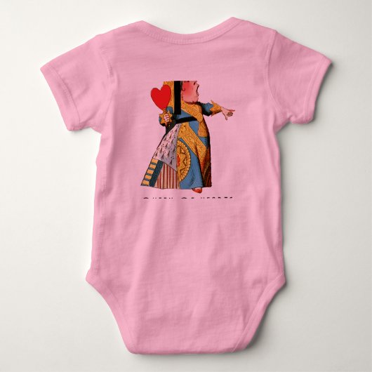 不思議の国の女王のハート ベビーボディスーツ (裏面)