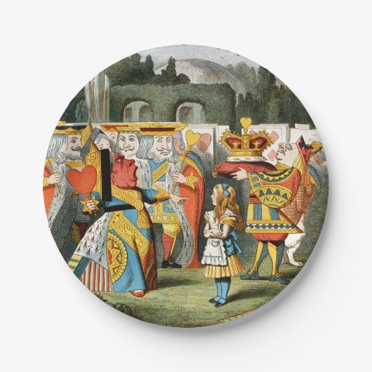 不思議の国の女王のハート ペーパープレート (正面)