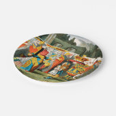 不思議の国の女王のハート ペーパープレート (アングル)