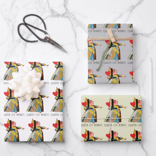 不思議の国の女王のハート ラッピングペーパーシート (正面)