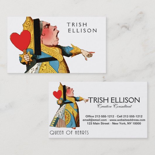 不思議の国の女王のハート 名刺 (正面/裏面)