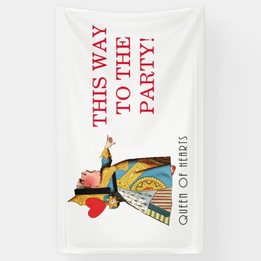 不思議の国の女王のハート 横断幕 (縦)