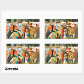 不思議の国の女王のハート 長方形シール (シート)