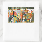 不思議の国の女王のハート 長方形シール (バッグ)