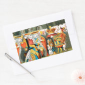 不思議の国の女王のハート 長方形シール (封筒)