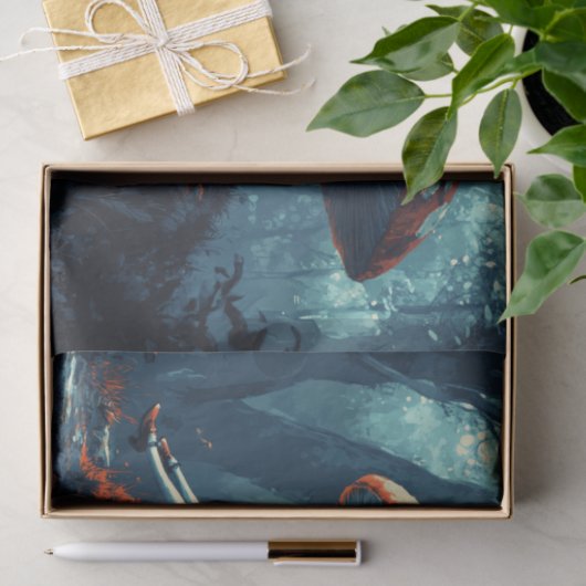 不思議の国の巨大キノコの切り離しアリス 薄葉紙 (ギフト)