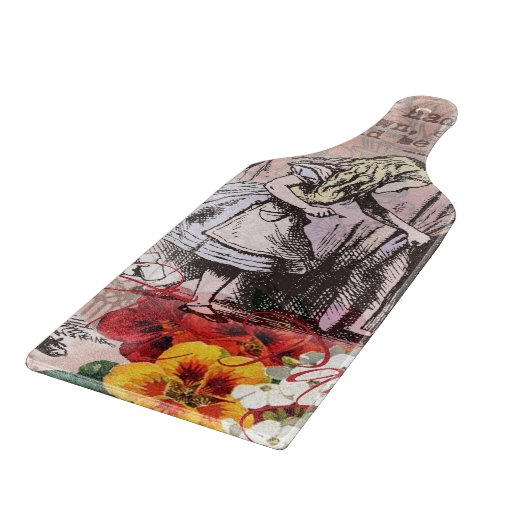 不思議の国の帽子とうさぎのアリス カッティングボード (角)