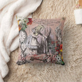 不思議の国の帽子とうさぎのアリス クッション (ブランケット)