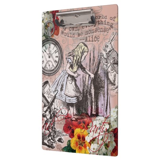 不思議の国の帽子とうさぎのアリス クリップボード (左)
