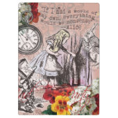 不思議の国の帽子とうさぎのアリス クリップボード (裏面)