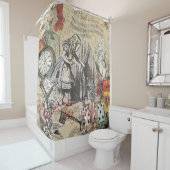 不思議の国の帽子とうさぎのアリス シャワーカーテン (インサイチュ)