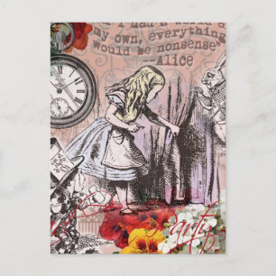 不思議の国の帽子屋さんとうさぎのアリス ポストカード