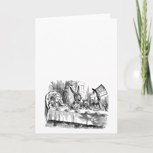 不思議の国の帽子屋のお茶会のヴィンテージアリス カード (正面)