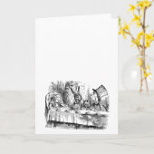 不思議の国の帽子屋のお茶会のヴィンテージアリス カード (黄色い花)