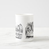 不思議の国の帽子屋のお茶会のヴィンテージアリス ボーンチャイナマグカップ (正面)