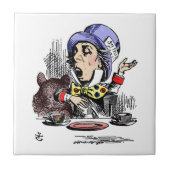 不思議の国の帽子屋のヤマネのヴィンテージアリス タイル (正面)