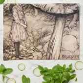 不思議の国の幼虫の台所タオルのアリス キッチンタオル (折り畳み)