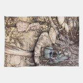 不思議の国の幼虫の台所タオルのアリス キッチンタオル (横)