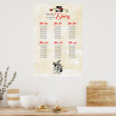 不思議の国の座席表のアリス ポスター (キッチン)