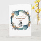 不思議の国の引用文のアリス カード (黄色い花)