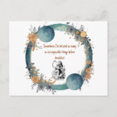 不思議の国の引用文のアリス シーズンポストカード (正面)