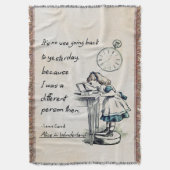 不思議の国の引用文のアリス スローブランケット (正面縦)