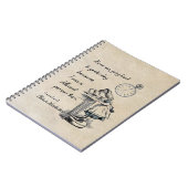 不思議の国の引用文のアリス ノートブック (左側)