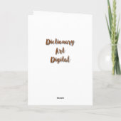 不思議の国の引用文のヴィンテージ辞書の芸術のアリス カード (裏面)