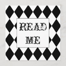 不思議の国の招待の道化師正方形のアリス