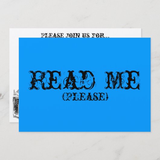 不思議の国の招待状のアリス 招待状 (正面/裏面)