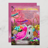 不思議の国の招待状、不思議の国のパーティー 招待状 (正面/裏面)