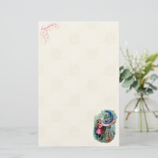 不思議の国の文房具のヴィンテージアリス 便箋 (スタンド正面)