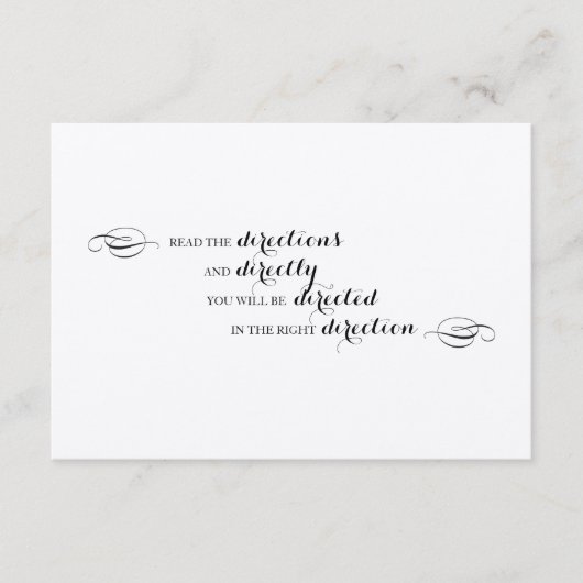 不思議の国の方向挿入物のアリス エンクロージャーカード (正面)