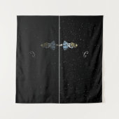 不思議の国の星明かりの夜のアリス タペストリー (正面(横))