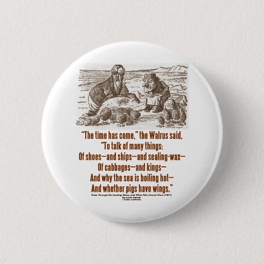 不思議の国の時間は姿見を通って来ました 缶バッジ (正面)