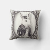 不思議の国の枕の白いウサギの枕アリス クッション (裏面)