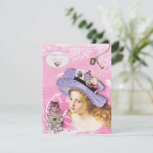 不思議の国の母の日のブランチのアリス 招待状 (スタンド正面)